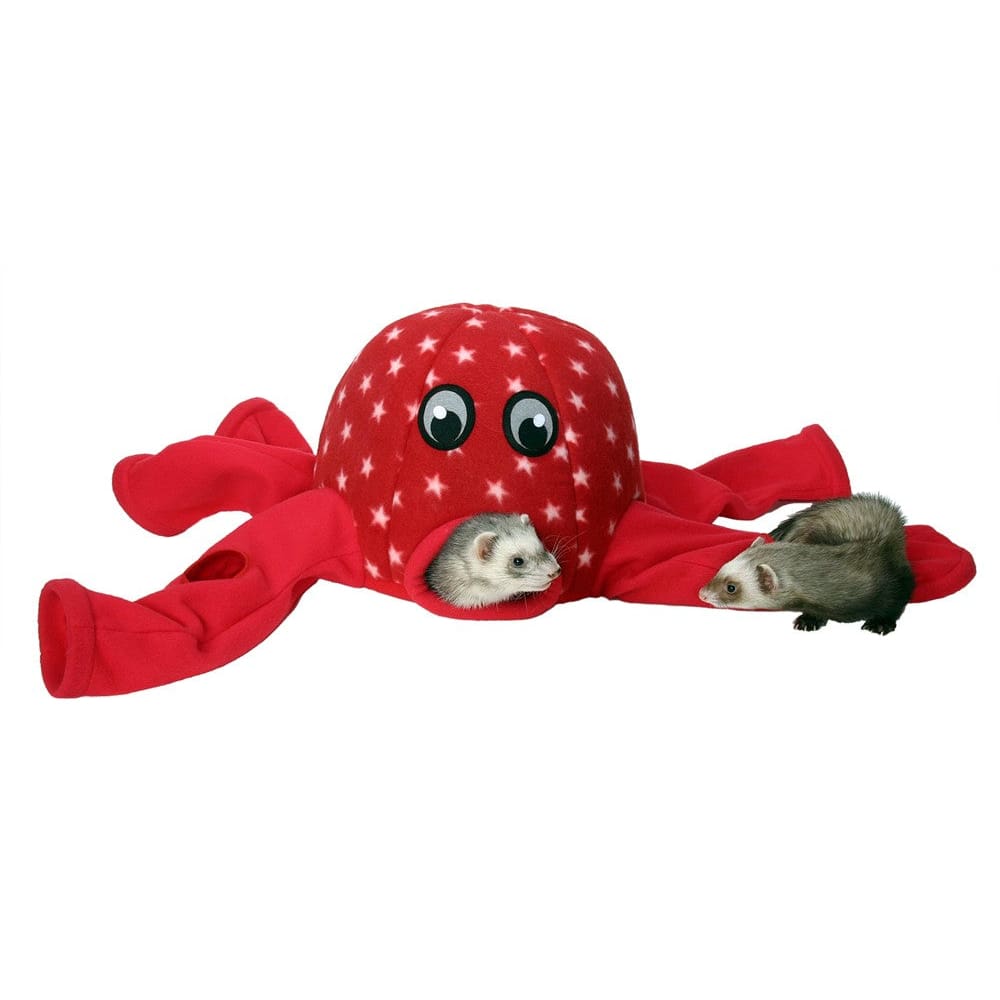 Marshall Pet Products Ferret Octo-Play Toy Octopus Red One Size - Pet Supplies - Marshall