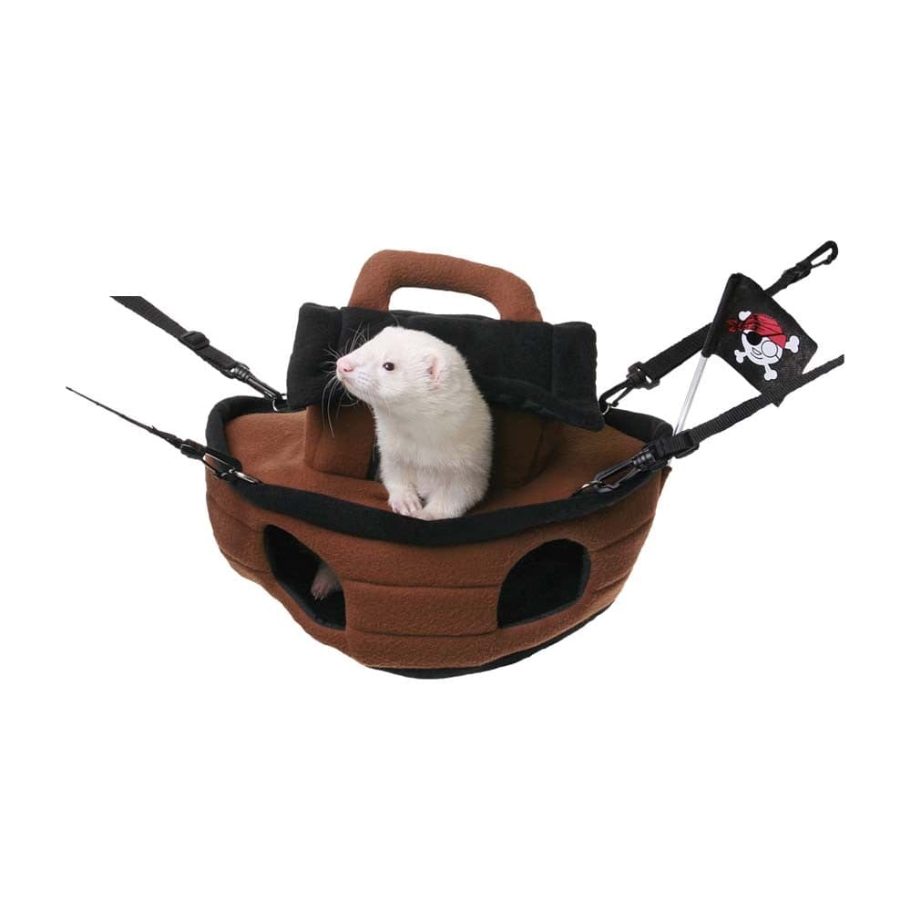 Marshall Pet Products Ferrets Pirate Ship Brown - Pet Supplies - Marshall