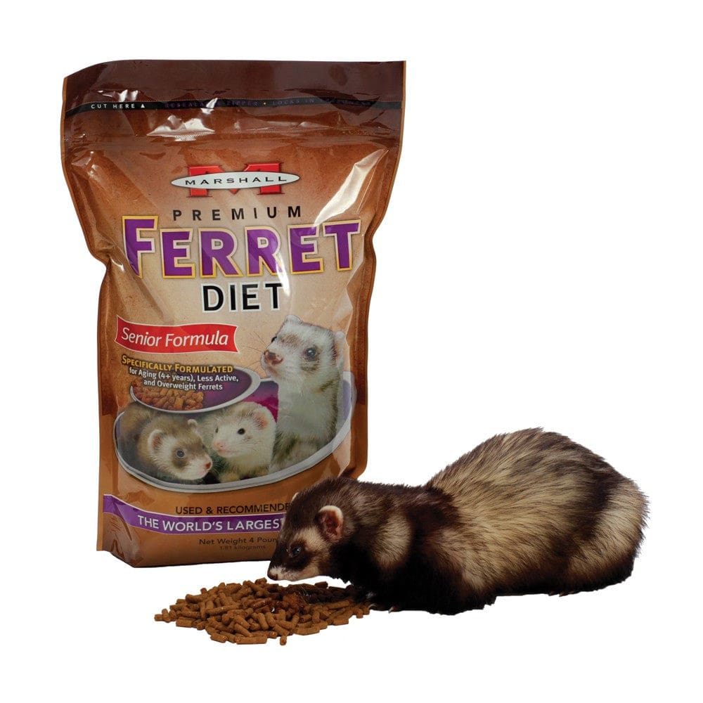 Marshall Pet Products Premium Ferret Diet Senior Formula Dry Food 4 lb - Pet Supplies - Marshall