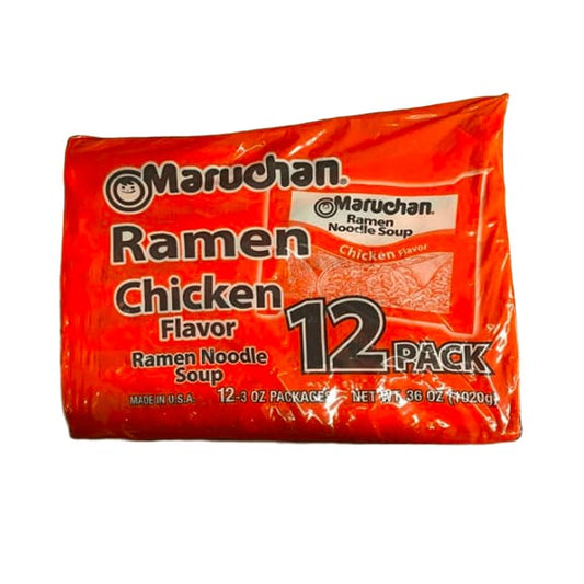 Maruchan Chicken Flavor Ramen Noodle Soup, 12 x 3 oz - ShelHealth.Com