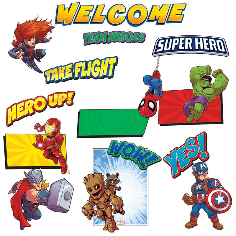 Marvel Super Hero Adventure Welcome Bulletin Board Sets (Pack of 3) - Classroom Theme - Eureka