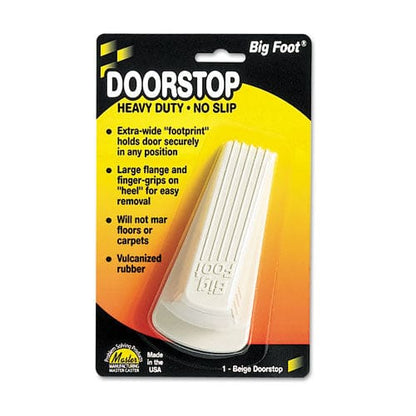 Master Caster Big Foot Doorstop No Slip Rubber Wedge 2.25w X 4.75d X 1.25h Beige - Janitorial & Sanitation - Master Caster®