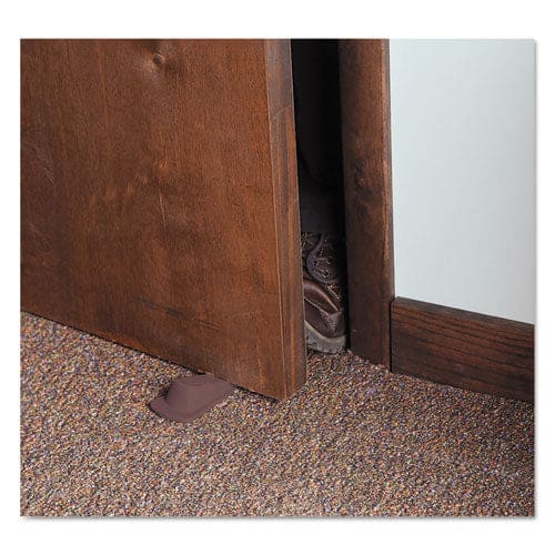 Master Caster Big Foot Doorstop No Slip Rubber Wedge 2.25w X 4.75d X 1.25h Brown 2/pack - Janitorial & Sanitation - Master Caster®