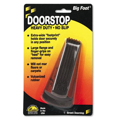 Master Caster Big Foot Doorstop No Slip Rubber Wedge 2.25w X 4.75d X 1.25h Brown - Janitorial & Sanitation - Master Caster®