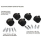 Master Caster Deluxe Duet Casters Grip Ring Type B And Type K Stems 2 Soft Polyurethane Wheel Matte Black 5/set - Furniture - Master Caster®