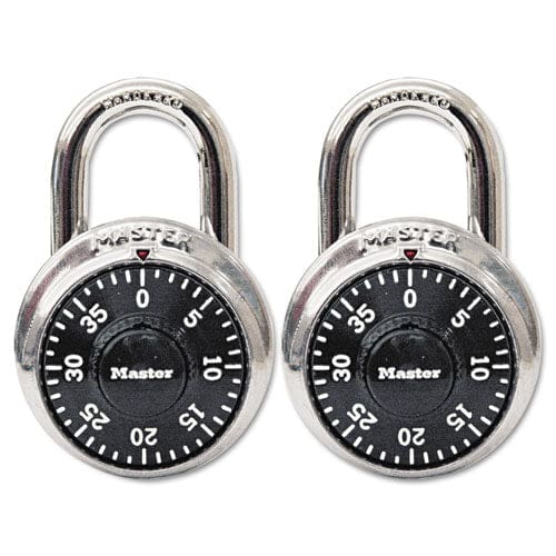 Master Lock Combination Lock Stainless Steel 1.87 Wide Silver/black 2/pack - School Supplies - Master Lock®