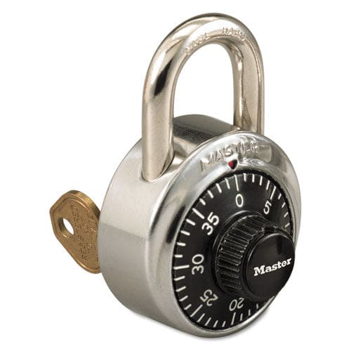 Master Lock Combination Stainless Steel Padlock With Key Cylinder 1.87 Wide Black/silver - School Supplies - Master Lock®