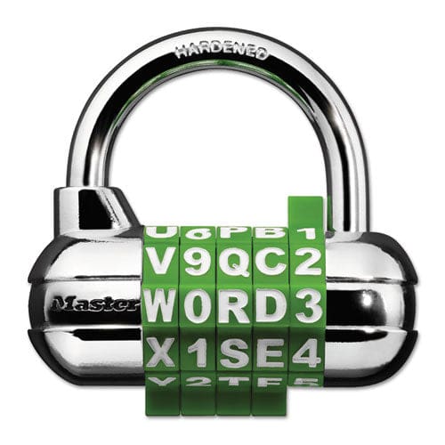 Master Lock Password Plus Combination Lock Hardened Steel Shackle 2.5 Wide Chrome/assorted - School Supplies - Master Lock®