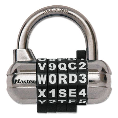 Master Lock Password Plus Combination Lock Hardened Steel Shackle 2.5 Wide Chrome/assorted - School Supplies - Master Lock®