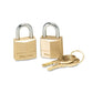 Master Lock Three-pin Brass Tumbler Locks 0.75 Wide 2 Locks And 2 Keys 2/pack - School Supplies - Master Lock®