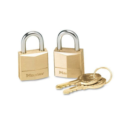 Master Lock Three-pin Brass Tumbler Locks 0.75 Wide 2 Locks And 2 Keys 2/pack - School Supplies - Master Lock®