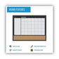 MasterVision 3-in-1 Combo Planner 24.21 X 17.72 White Surface Black Mdf Frame - School Supplies - MasterVision®