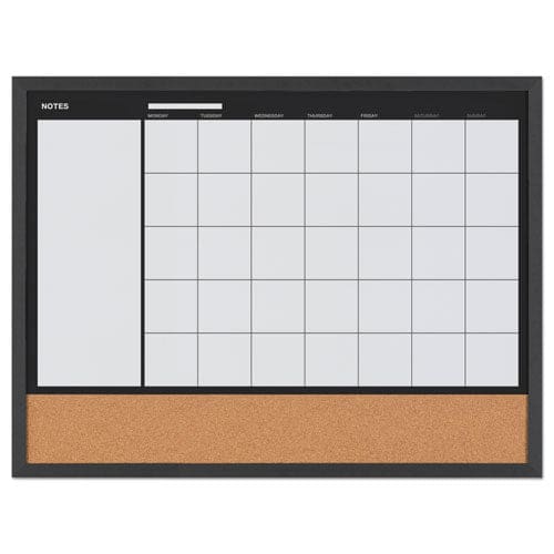 MasterVision 3-in-1 Combo Planner 24.21 X 17.72 White Surface Black Mdf Frame - School Supplies - MasterVision®