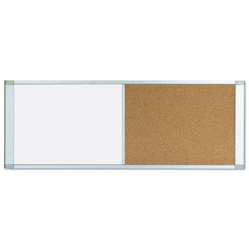 MasterVision Combo Cubicle Workstation Dry Erase/cork Board 36 X 18 Natural/white Surface Aluminum Frame - School Supplies - MasterVision®