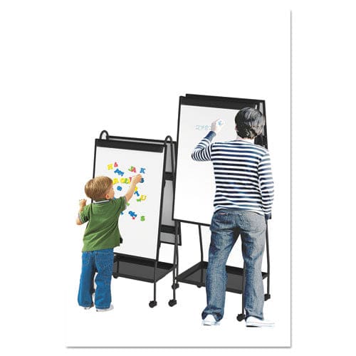 MasterVision Creation Station Magnetic Dry Erase Board 29.5 X 74.88 White Surface Black Metal Frame - School Supplies - MasterVision®