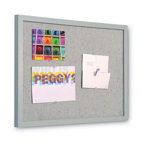 MasterVision Designer Fabric Bulletin Board 24 X 18 Gray Surface Gray Mdf Wood Frame - School Supplies - MasterVision®