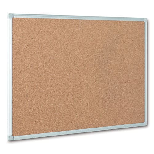 MasterVision Earth Cork Board 48 X 36 Natural Surface Silver Aluminum Frame - School Supplies - MasterVision®
