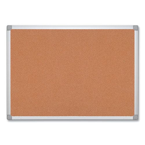 MasterVision Earth Cork Board 48 X 36 Natural Surface Silver Aluminum Frame - School Supplies - MasterVision®
