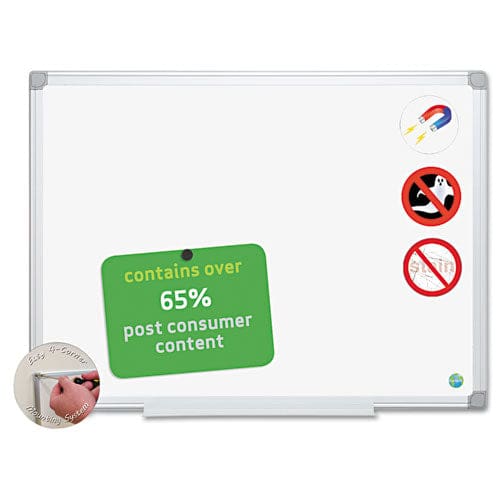 MasterVision Earth Silver Easy-clean Dry Erase Board 72 X 48 White Surface Silver Aluminum Frame - School Supplies - MasterVision®