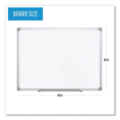 MasterVision Earth Silver Easy Clean Dry Erase Boards 96 X 48 White Surface Silver Aluminum Frame - School Supplies - MasterVision®