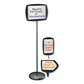 MasterVision Floor Stand Sign Holder Arrow 25 X 17 63 High White Surface Black Steel Frame - School Supplies - MasterVision®