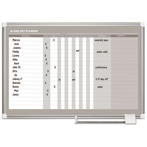 MasterVision In-out Magnetic Dry Erase Board 36 X 24 White Surface Silver Aluminum Frame - School Supplies - MasterVision®