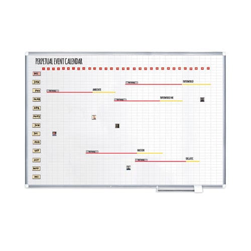 MasterVision Interchangeable Magnetic Board Accessories Calendar Dates Red/white 1 X 1 31 Pieces - School Supplies - MasterVision®