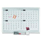 MasterVision Magnetic Dry Erase Calendar Board Four Month 48 X 36 White Surface Silver Aluminum Frame - School Supplies - MasterVision®