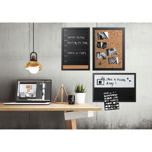 MasterVision Message Board Sets Assorted Sizes And Colors Black Mdf Frame 3/pack - School Supplies - MasterVision®