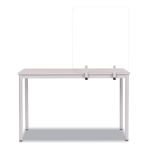 MasterVision Protector Series Frameless Glass Desktop Divider 35.4 X 0.16 X 35.4 Clear/aluminum - Furniture - MasterVision®