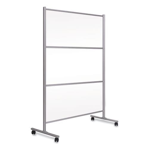 MasterVision Protector Series Mobile Glass Panel Divider 49 X 22 X 81 Clear/aluminum - Furniture - MasterVision®