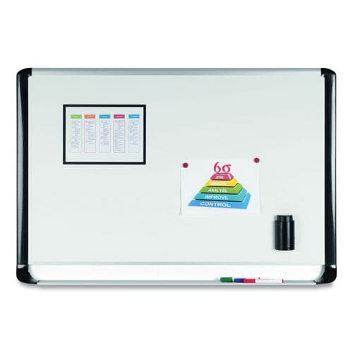 MasterVision Pure Platinum Magnetic Dry Erase Board 72 X 48 White Surface Silver/black Aluminum Frame - School Supplies - MasterVision®