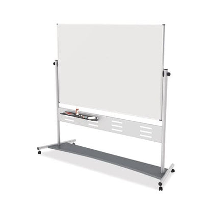MasterVision Revolver Easel 70.8 X 47.2 80 Tall Easel Horizontal Orientation White Surface Silver Aluminum Frame - School Supplies -