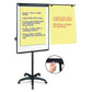 MasterVision Silver Easy Clean Dry Erase Mobile Presentation Easel 44 To 75.25 High - School Supplies - MasterVision®