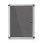 MasterVision Slim-line Enclosed Fabric Bulletin Board One Door 28 X 38 Gray Surface Aluminum Frame - School Supplies - MasterVision®