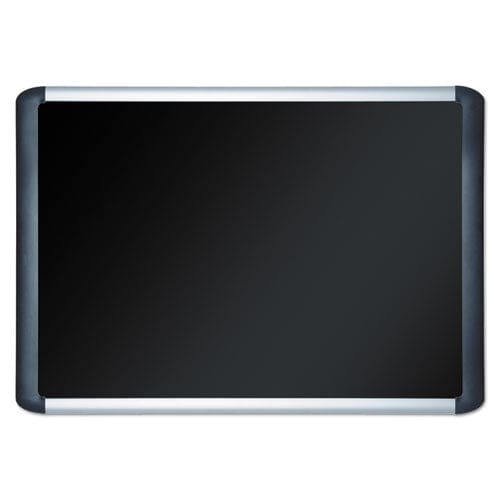 MasterVision Soft-touch Bulletin Board 36 X 24 Black Fabric Surface Aluminum/black Aluminum Frame - School Supplies - MasterVision®