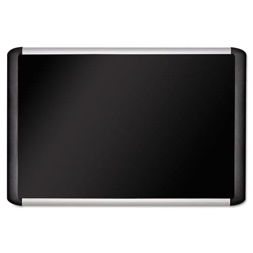 MasterVision Soft-touch Bulletin Board 48 X 36 Black Fabric Surface Aluminum/black Aluminum Frame - School Supplies - MasterVision®