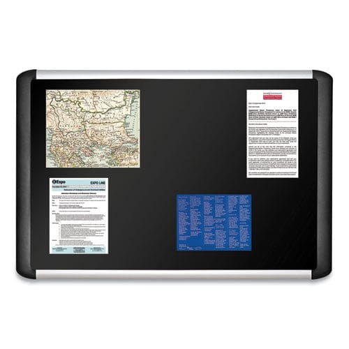 MasterVision Soft-touch Bulletin Board 72 X 48 Black Fabric Surface Aluminum/black Aluminum Frame - School Supplies - MasterVision®