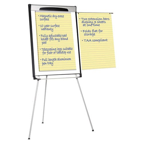 MasterVision Tripod Extension Bar Magnetic Dry-erase Easel 39 To 72 High Black/silver - School Supplies - MasterVision®
