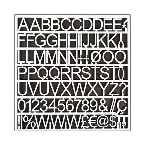 MasterVision White Plastic Set Of Letters Numbers And Symbols Uppercase 1h - School Supplies - MasterVision®