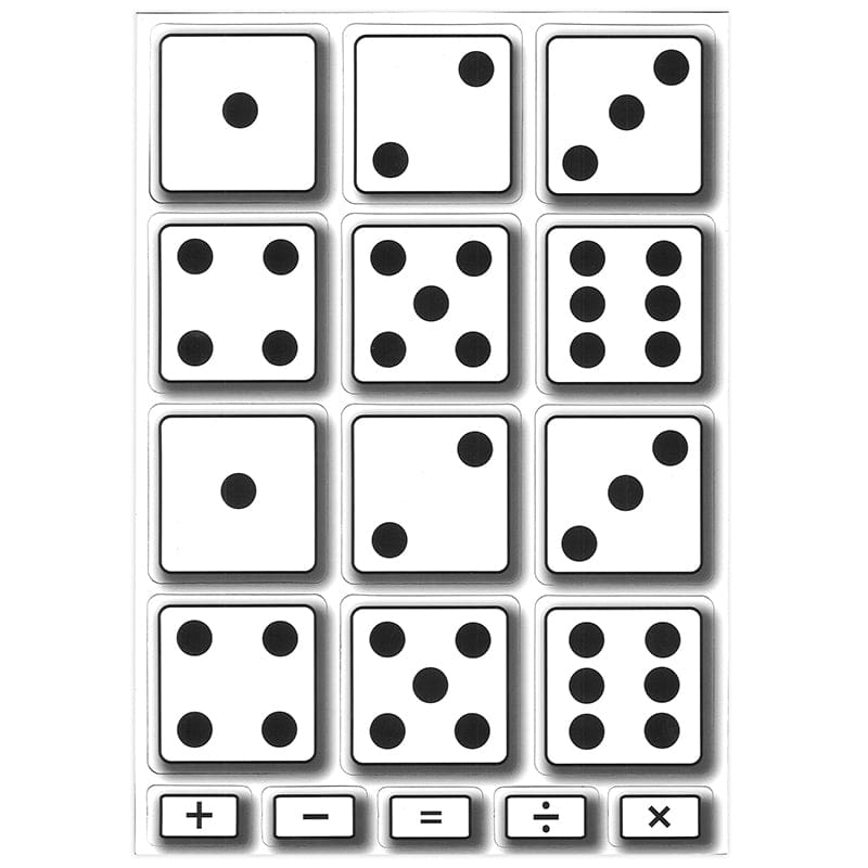 Math Die Cut Magnets Dice (Pack of 8) - Dice - Ashley Productions