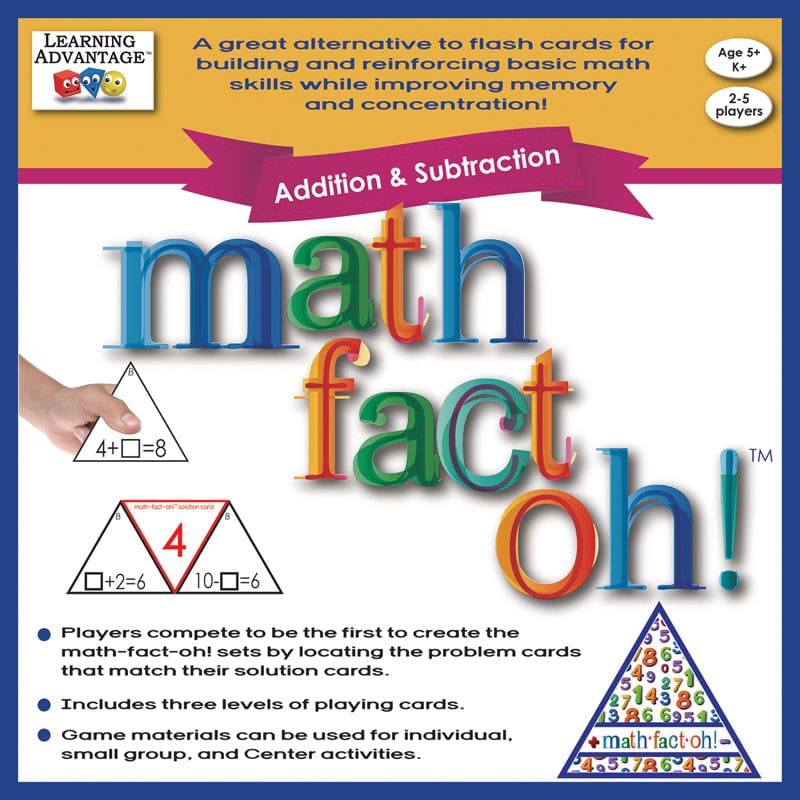 Math Fact Oh Addition & Subtraction - Math - Learning Advantage