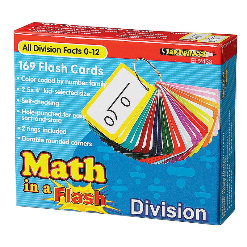 Math In A Flash Division Flash Card (Pack of 3) - Flash Cards - Teacher Created Resources