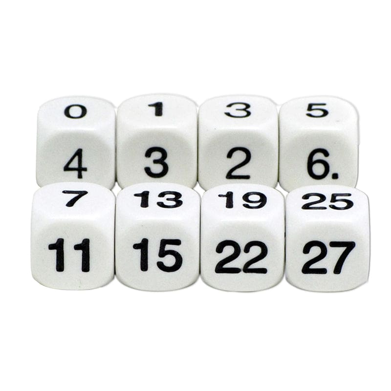 Math Numbers Dice (Pack of 8) - Dice - Koplow Games Inc.