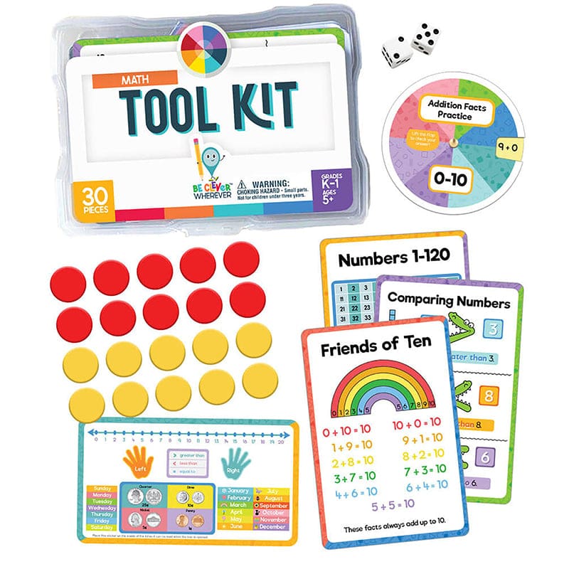 Math Tool Kit First Grade (Pack of 10) - Manipulative Kits - Carson Dellosa Education