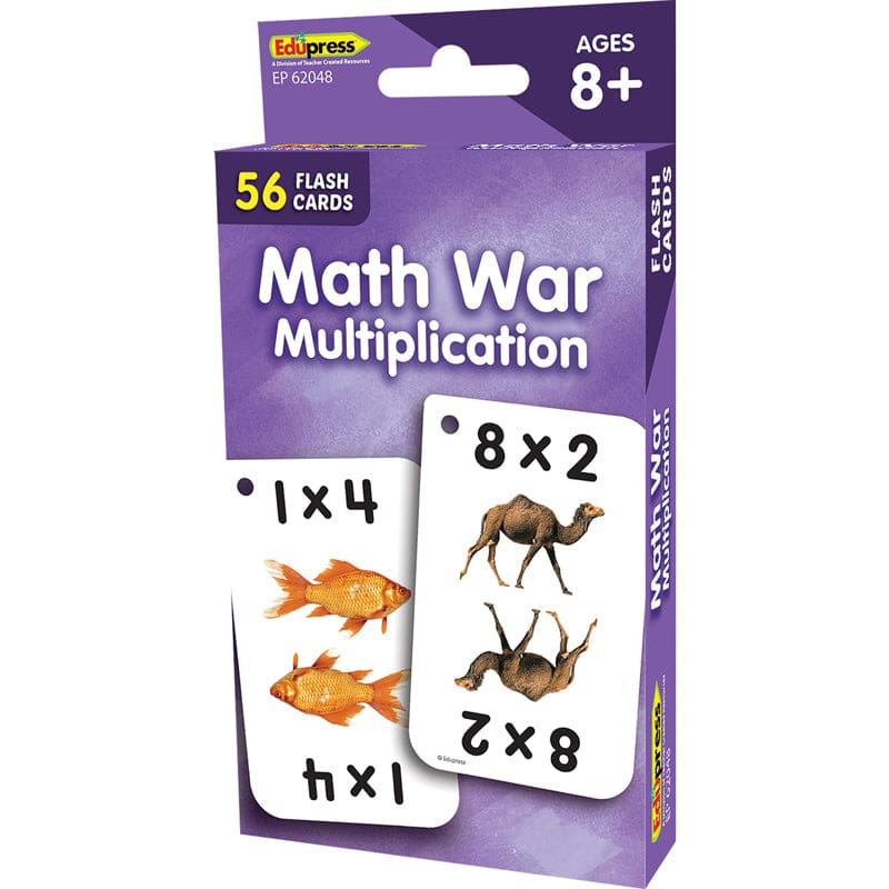 Math War Multiplication Flash Cards (Pack of 10) - Flash Cards - Teacher Created Resources
