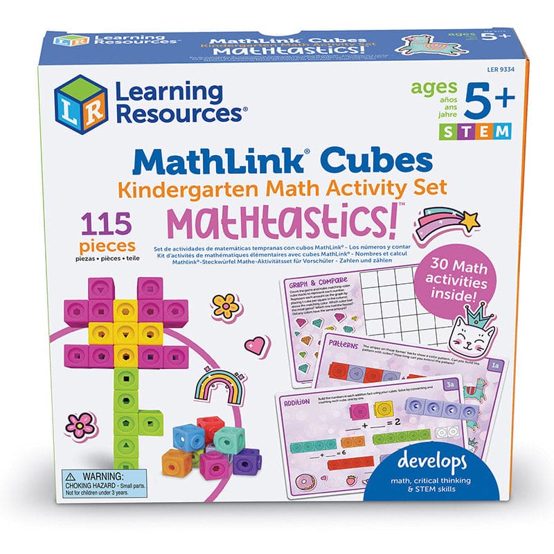 Mathlink Cubes Gr K Mathtastics Math Activity Set (Pack of 2) - Math - Learning Resources