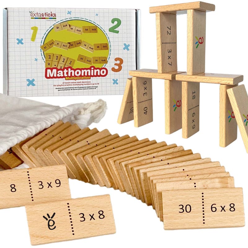 Mathomino Multiplication Domino Math Game (Pack of 2) - Dominoes - Extasticks LLC