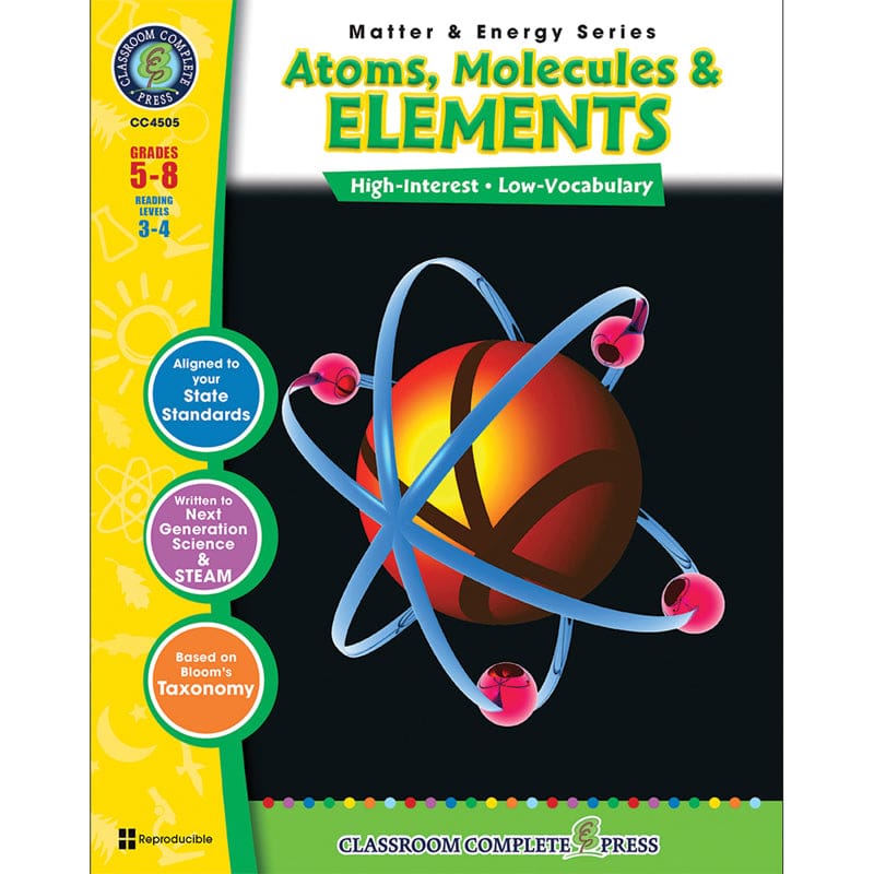 Matter & Energy Series Atoms Molecules & Elements (Pack of 2) - Energy - Classroom Complete Press