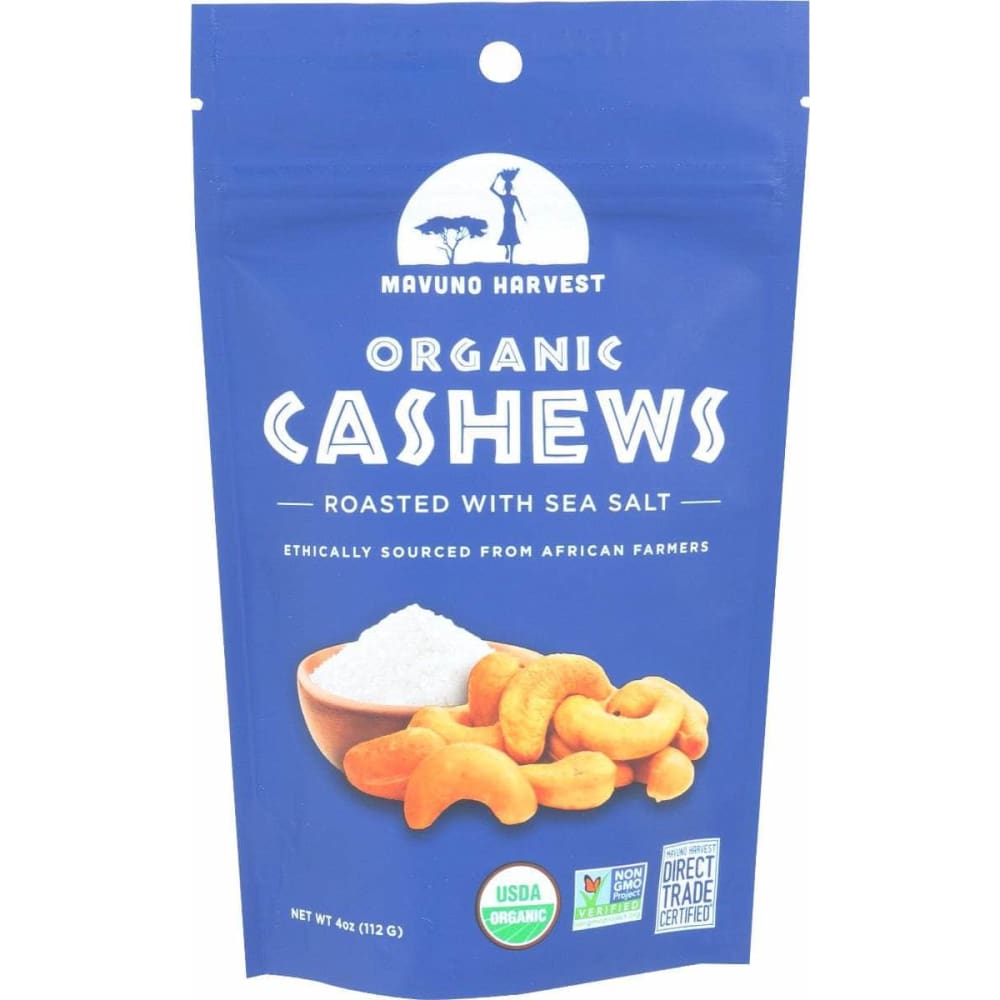 MAVUNO HARVEST Mavuno Harvest Organic Roasted Cashews Sea Salt, 4 Oz